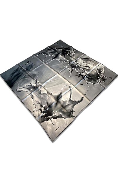 Aker وشاح حرير تيفيل بنمط مختلط رمادي 31944