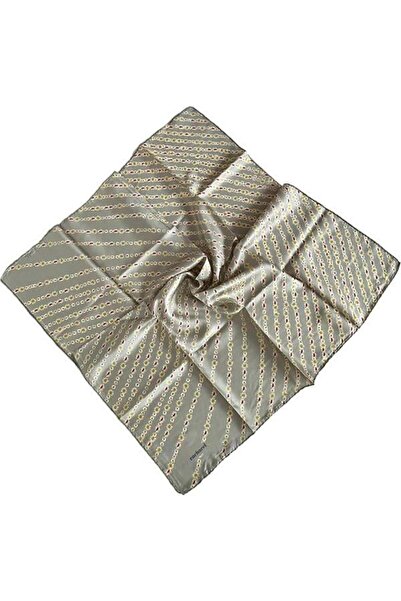 Cacharel Green Mixed Patterned Tivil Silk Scarf - 35656