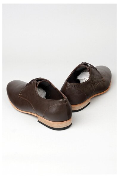 SEÇ KUNDURA Seç 7012 - Γνήσιο δέρμα και δερμάτινα ανδρικά παπούτσια καφέ