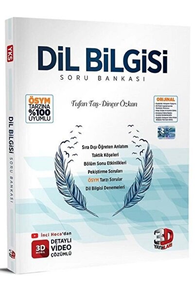 Aydın Yayınları 3D Yayınları Dil Bilgisi Soru Bankası Video Çözümlü 3D Yayınları