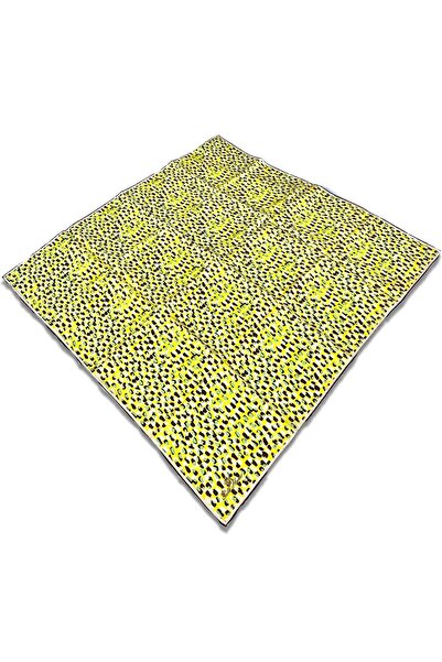 Silk Home Κίτρινο Μεταξωτό Φουλάρι Τιβιλ με Μικτό Σχέδιο 11426-235