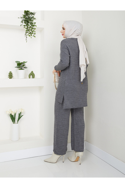 MODAMÜNASİP Set dublu confortabil și elegant din tricotaje din material subțire cu detalii grozave de tricotat