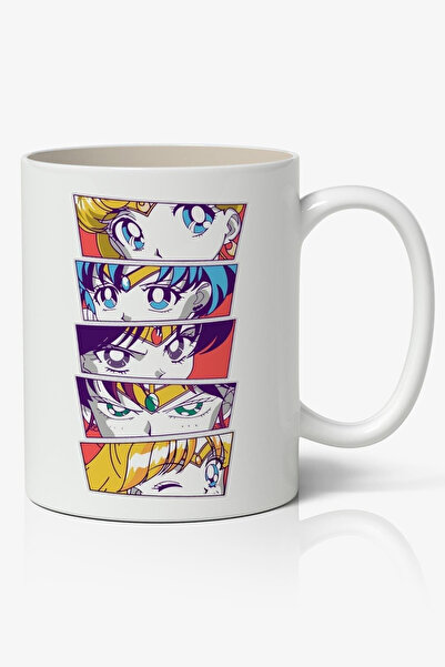 Toyaso كوب أبيض بتصميم الرسوم المتحركة Sailor Moon - جودة عالية