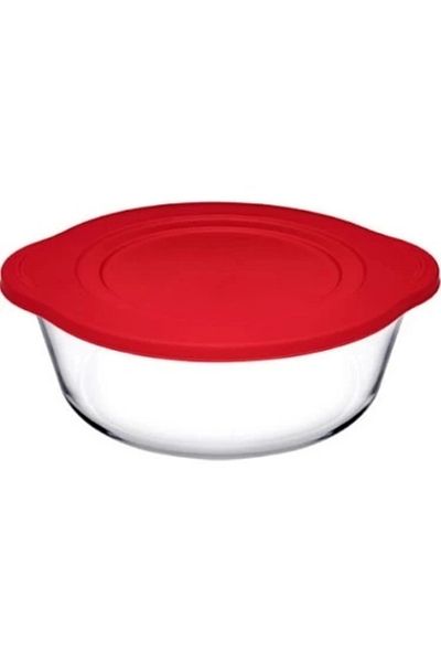 Paşabahçe Borcam 59123 Round Pot with Red Lid