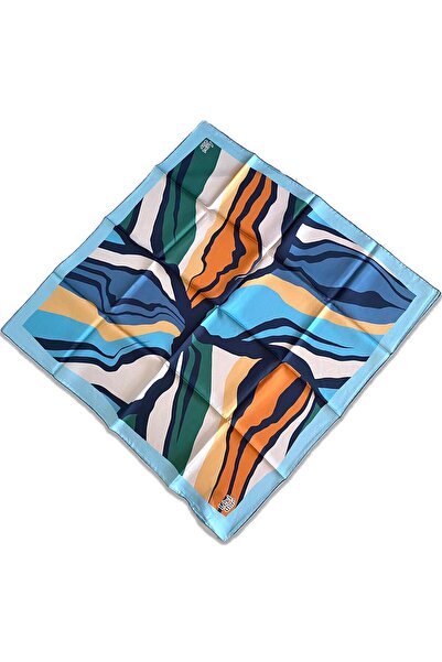 Levidor Eșarfă de mătase Tivil 35044 Ice Blue Mixed Pattern