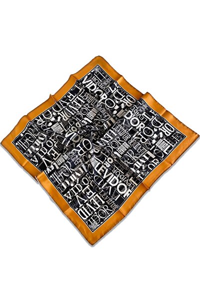 Levidor Eșarfă de mătase Tivil 35049 Portocaliu cu model mixt