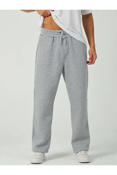 UYN SPORT Kışlık Pamuklu Rahat Kalıp Baggy Unisex Gri Eşofman