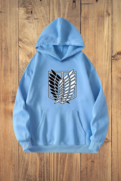 HOFFNUNG Unisex Titan Printed Adult Oversize Hooded Sweatshirt