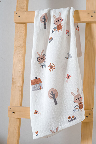 Kanz Bunny 3-Piece Muslin Baby Blanket Set - Multi-Purpose