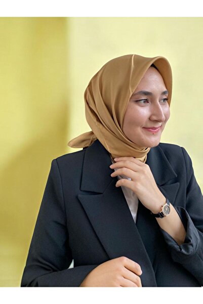 Armine Μουσταρδί κίτρινο μονόχρωμο μεταξωτό μαντήλι Sura 10D02 - 35