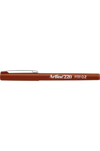 artline 220 Super Fine 0.2mm Keçe Uçlu Kalem Kahverengi