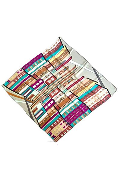 Pierre Cardin Μεταξωτό μαντήλι Sura 37091 Ροζ μεικτό σχέδιο