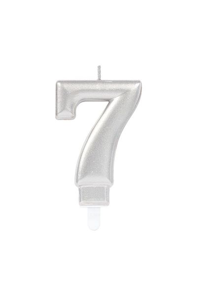 CEKAVE 7 Number Candle Silver Color