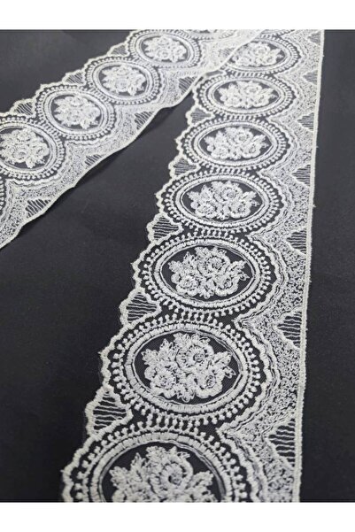 FASHİON DANTEL White Brimless Lace Guipure - 10 Cm, 2 m