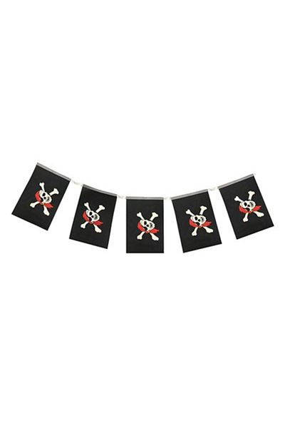 nuit dose Pirate Party Pirate Logo Printed Pennant Ornament Banner Ornament 8 Pieces