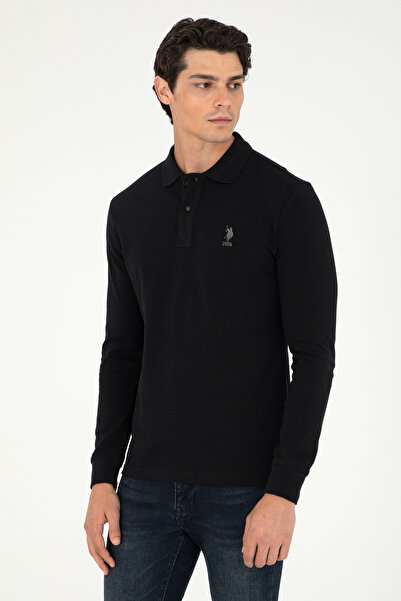 U.S. Polo Assn. Erkek Siyah Basic Sweatshirt 50289060-VR046
