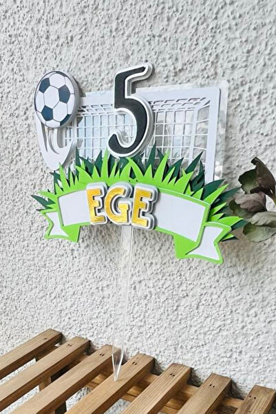 Genel Markalar FUTBOL Temalı Pasta Süsü - Futbol Erkek Çocuk Doğum Günü Kişiy...