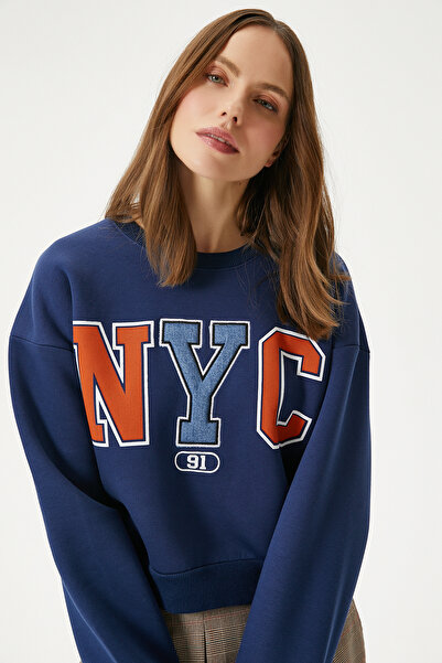 Ritnice Γυναικείο φούτερ Cool Navy Blue Orange Raised