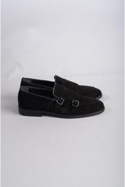 SEÇ KUNDURA Select 2844 buckle genuine leather special production men's shoes black suede