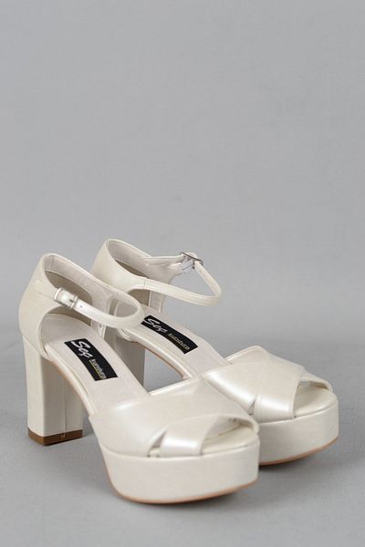 SEÇ KUNDURA Seç 473 - Pantofi de seara de dama cu toc cu platforma (8,5 cm) sidefati