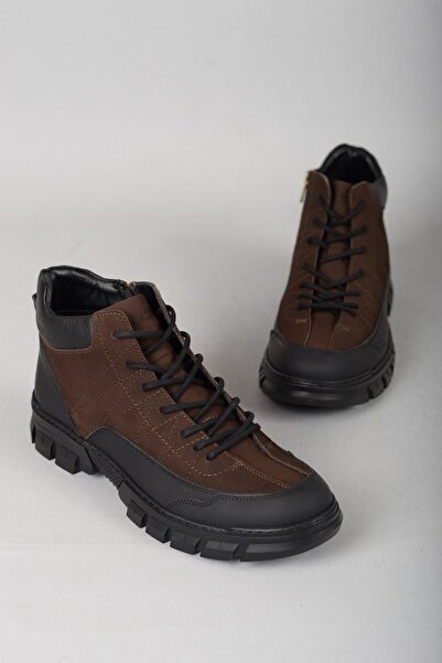 SEÇ KUNDURA Ανδρικές μπότες από γνήσιο δέρμα Kmc 9794 Μαύρες