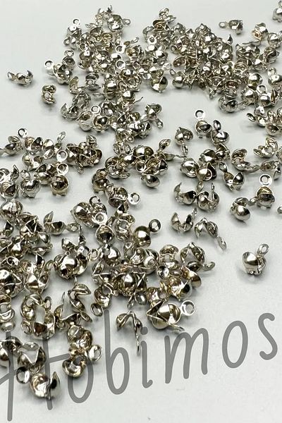 Hobimos 10 Thousand Pieces Silver Color Mussel Closure - Knot Closure - Bit Closure - Necklace Bracelet Closure