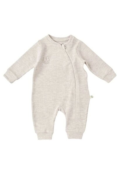 Genel Markalar Organik Tulum Fermuarlı Nature In Waffle Kahve Melanj (0-12 AY)