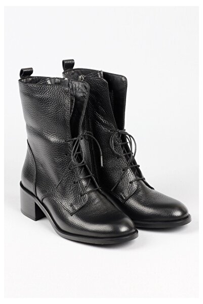 SEÇ KUNDURA Seç 1190 - Ειδικής Παραγωγής Μαύρες Γυναικείες Μπότες από Γνήσιο ...