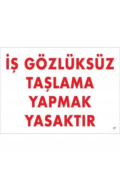 RUBY BOUTİQUE Business Glasses-Free Grinding Prohibited Warning Sign 25x35 CODE:37