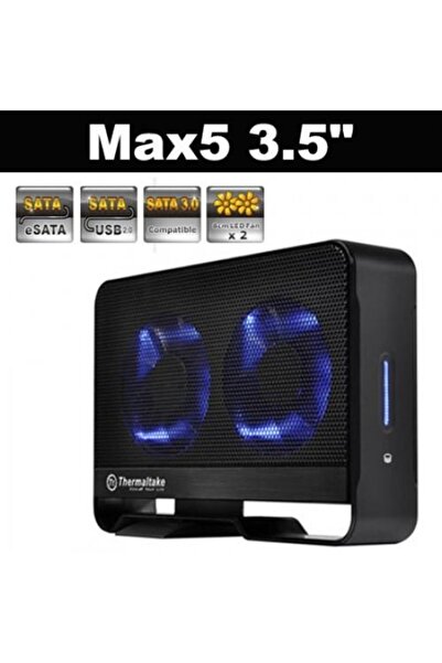 THERMALTAKE ماكس 5 3.5 بوصة eSATA، صندوق قرص صلب خارجي USB 2.0