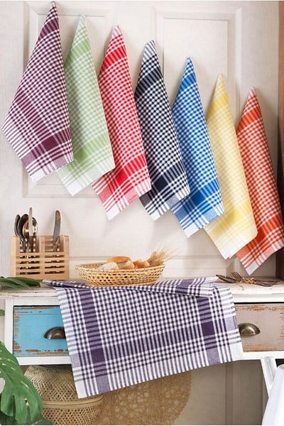 AfgTech Pöti Checkered 8-Piece Tea Towel Nutrition Cover