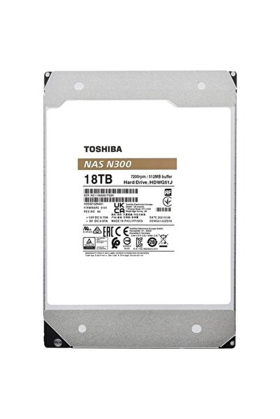 Toshiba N300 HDWG51JUZSVA 18TB 7200RPM 512MB 3.5" SATA Harddisk