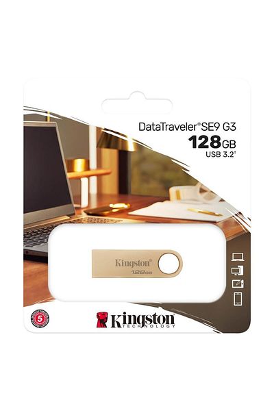 Kingston Dtse9G3-128Gb 128Gb 220Mb-S Metal Usb 3.2 Gen 1 Datatraveler Se9 G3 Flash Memory