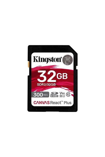Kingston Sdr2-32Gb Canvas React Plus Sdhc Uhs-Ii 300R-260W U3 V90 for Full Hd-4K-8K Memory Card
