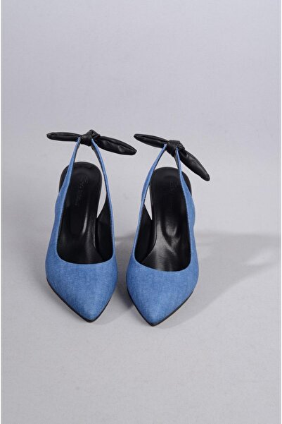 SEÇ KUNDURA SEÇ 711 Denim Blue Marine Blue Pantofi cu toc Silletto - 9 cm