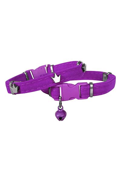 Wovna Velvet Cat Collar King 20-32 cm Purple