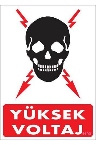 MarDyHome High Voltage Warning Sign 25X35 Code: 1100