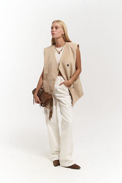 MAİ COLLECTİON Colmar Camel Casual Cardigan
