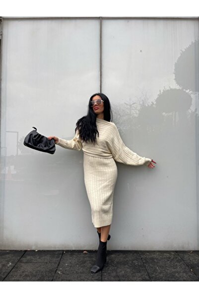 LAVİNİA Croplu triko elbise