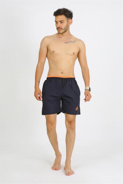 Mestore Moda Çizgi Men's Navy Blue Swim Shorts 27485