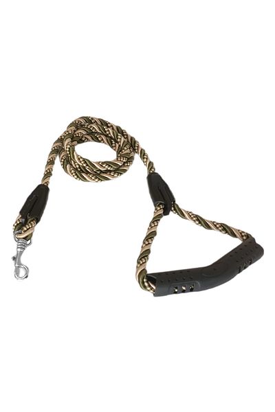 K&A Triple Wrapped Dog Walking Rope 1 cm-120 cm Green Cream