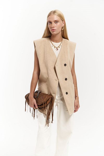 MAİ COLLECTİON Colmar Camel Casual Cardigan