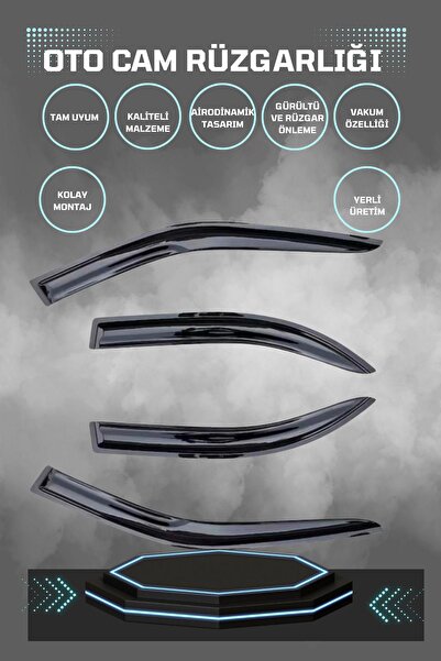 TROBUS Fiat Linea 2013 Cam Rüzgarlığı 4lü Takım