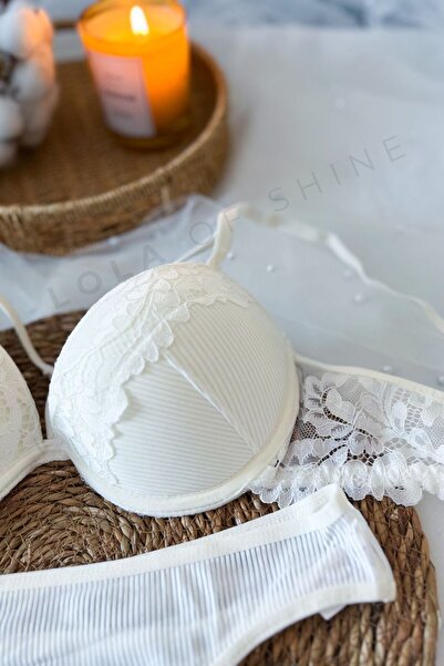 Lola Of Shine Çiçek Nakış Detaylı Bianca Cappello Sütyen Bralet Külot Koleksi...