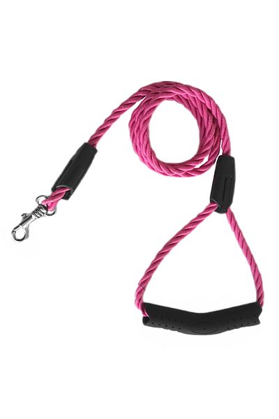 Wovna Triple Coiled Dog Walking Rope 1 Cm-120 cm Pink