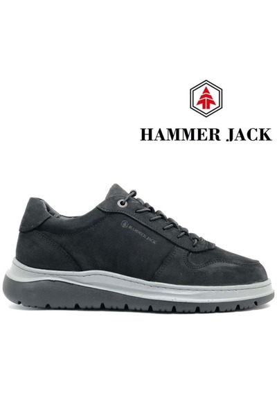 Hammer Jack 102-24787-M Cottage Δερμάτινα Casual Ανδρικά Παπούτσια ΜΑΥΡΟ