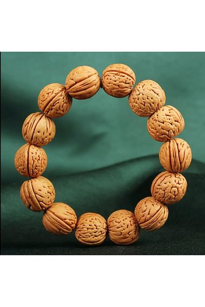 PİRAMİGO Vintage Style Bracelet with Natural Vajra Bodhi Seeds