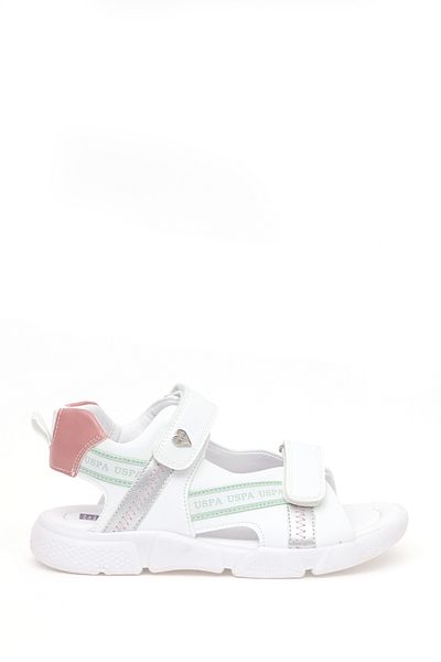U.S. Polo Assn. Girl's White Sandals 50286838 -Vr013