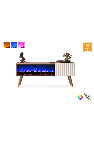 Dodo İç Mimarlık & Mobilya MINI VENICE RENK MODLU ŞÖMİNELİ TV ÜNİTESİ 130 CM