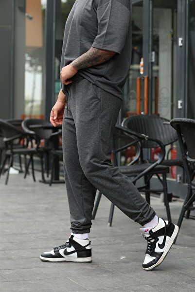 UYN SPORT Φόρμα Unisex από χτενισμένο βαμβάκι ανθρακί χρώματος